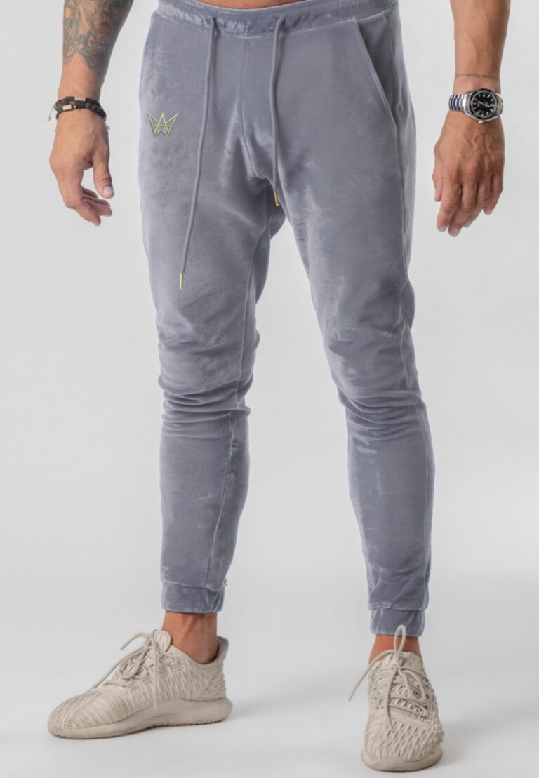 Gray Velvet Sweatpants Tres Amigos Velvet