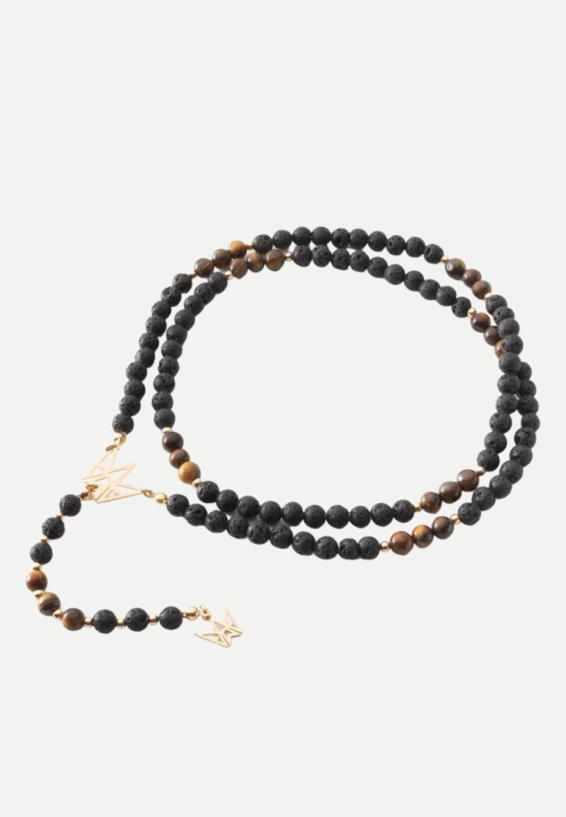 Tres Amigos rosary necklace