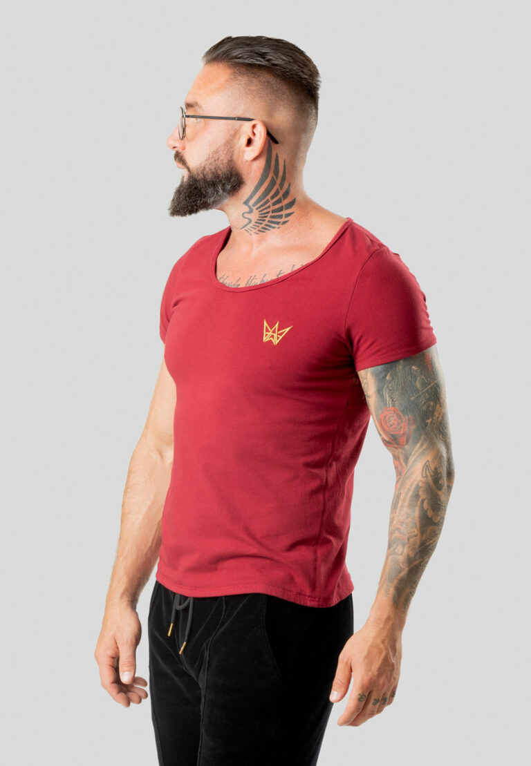 Standard 3 short T-shirt, 210G cotton, burgundy