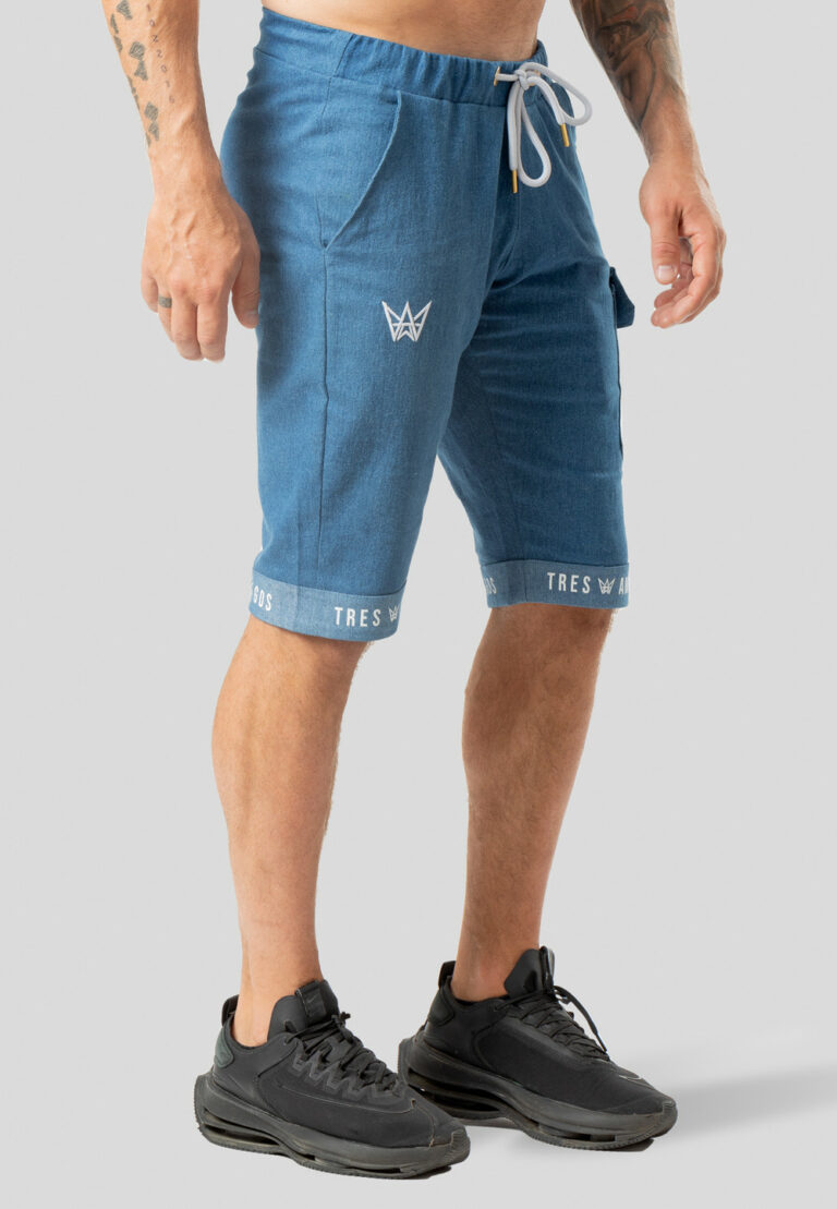 Denim shorts with Lycra, blue