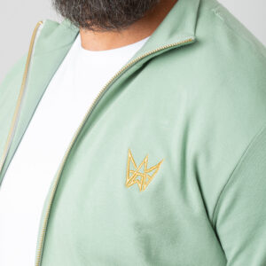Men's Bomber Sweatshirt, Mint Color - Image 3