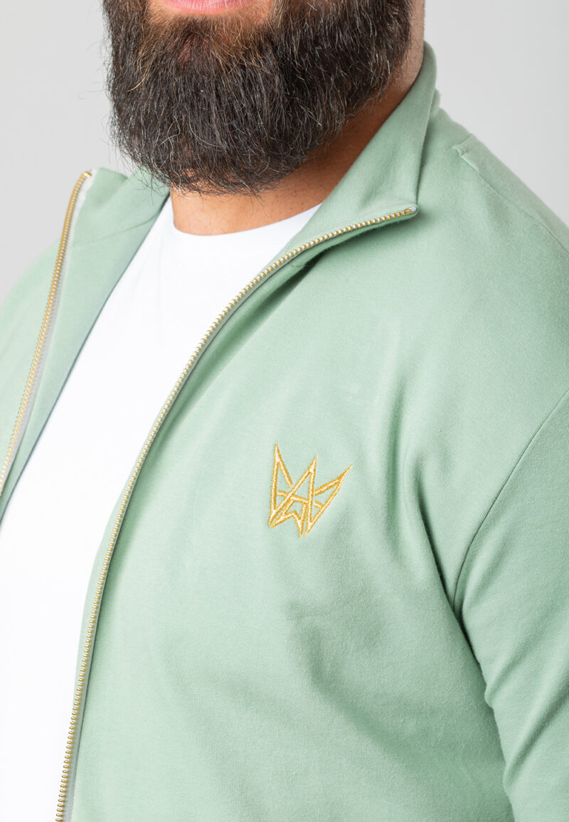 Men's Bomber Sweatshirt, Mint Color