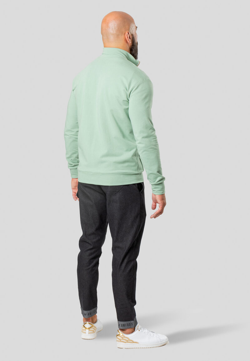 Men's Bomber Sweatshirt, Mint Color