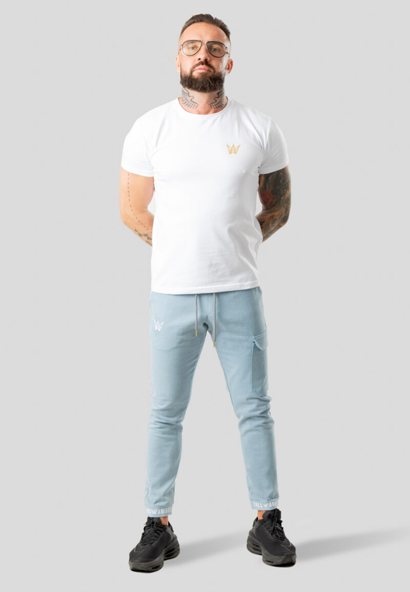 Denim trousers with Lycra, light blue