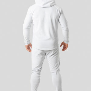 Velor Sweatshirt and Pants Set, Light Gray Color