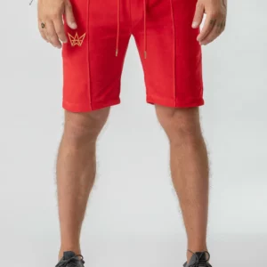 Kantka Velor Short Shorts Red Crimson